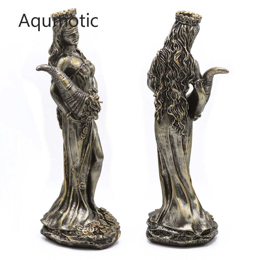 Aqumotic Greek Goddess of Wealth and Money Statue Art