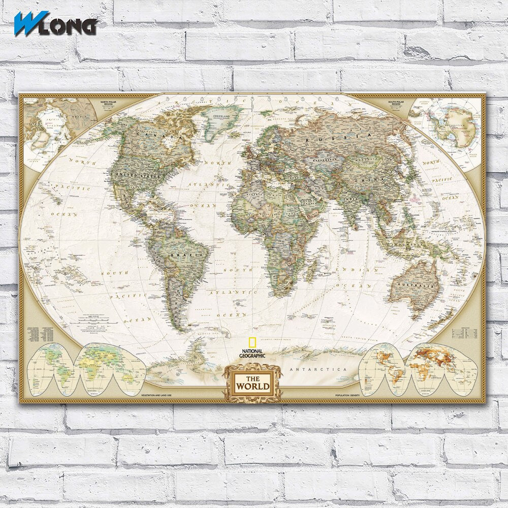 large size canvas Painting of the world, executive wall art