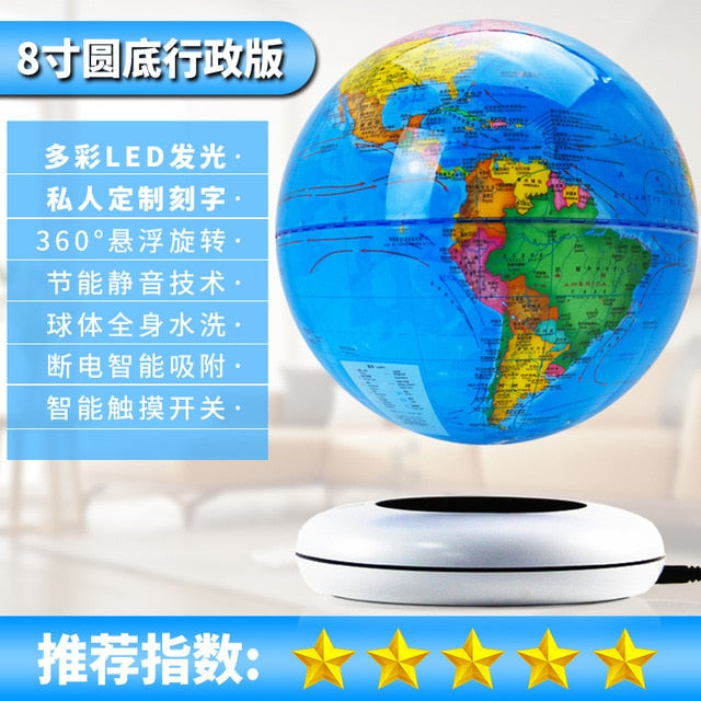 Anti-Gravity levitating LED Globe Figurines