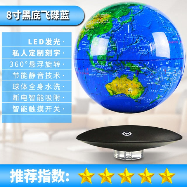 Anti-Gravity levitating LED Globe Figurines