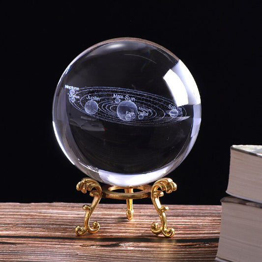 Desktop 3D Solar System Crystal Ball