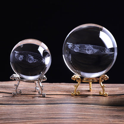 Desktop 3D Solar System Crystal Ball