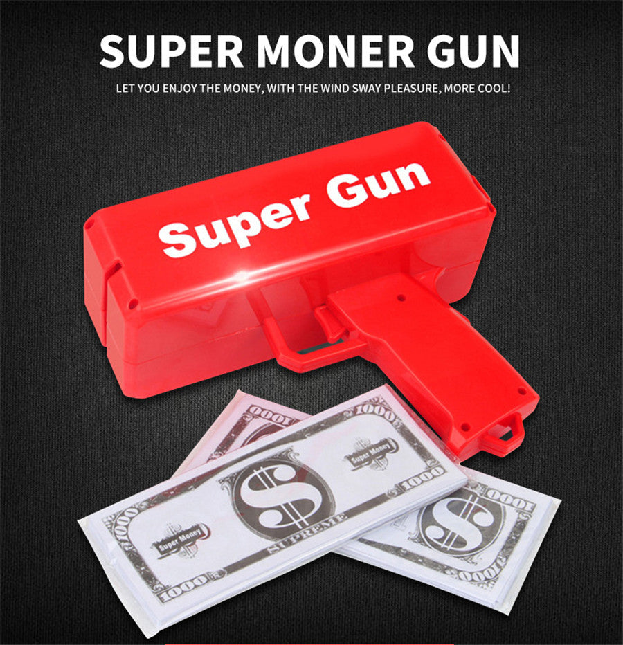 Make It Rain Money Gun, Toy gun Spits Banknotes, Cash Cannon Money Gun