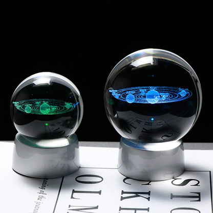 Desktop 3D Solar System Crystal Ball
