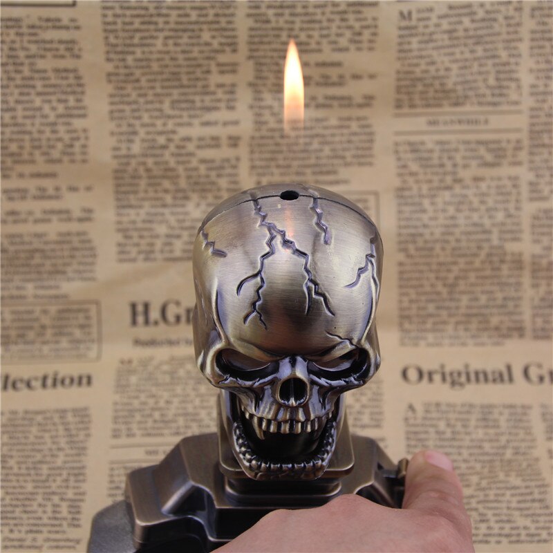 Skull desktop ASHTRAY WITH LIGHTER office decorations