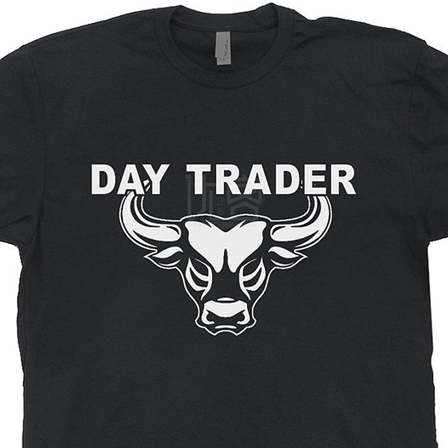 Day Trader T Shirt Bull head Wall Street Tee