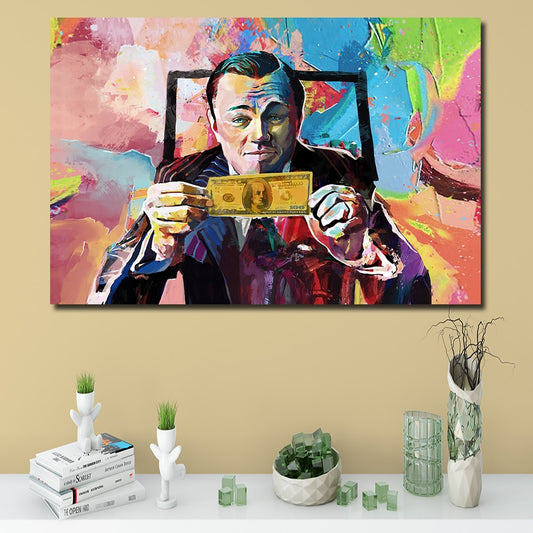 Wolf Of Wall Street, Leonardo DiCaprio, Money Art, Broker Decor