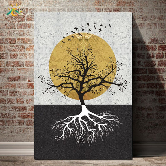 Abstract Money Tree Wall Art Broker Decor