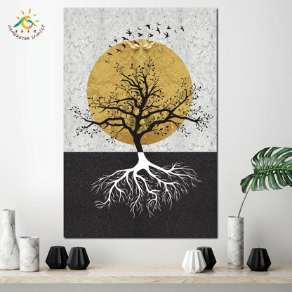 Abstract Money Tree Wall Art Broker Decor