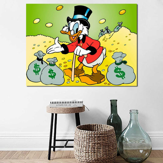 Money Cartoon Classic McDuck Painting