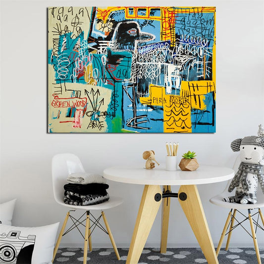 Bird On Money By  Jean Michel Art Canvas Poster Painting Oil Wall Picture Print Modern Office Home Bedroom Decoration Framework