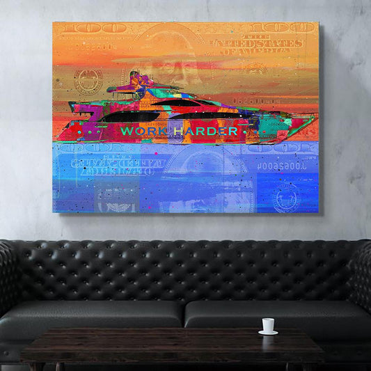 Money yacht Wall Art Canvas broker Decor