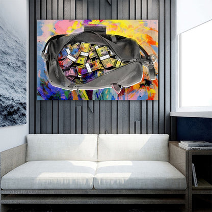 Work Harder Money Oil Painting Canvas Wall art Pictures for living room office Broker Decor