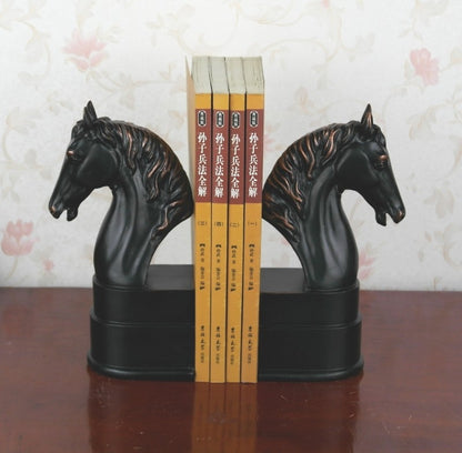 Elegant European Study of High-Grade Office Decorations Resin Crafts Horse Desktop Bookends