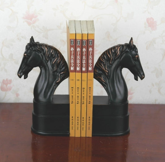 Elegant European Study of High-Grade Office Decorations Resin Crafts Horse Desktop Bookends