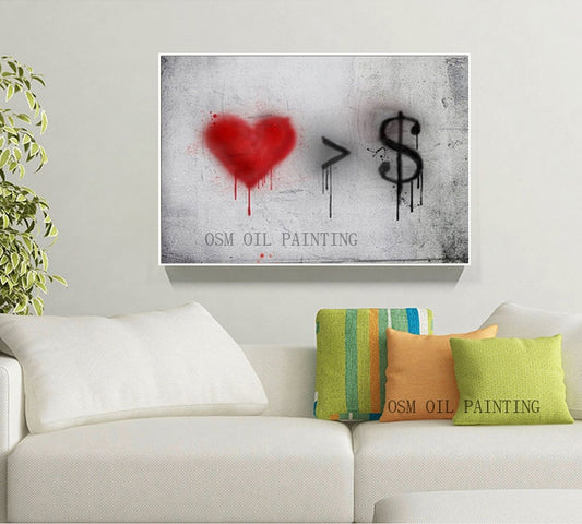 Love Greater Than Money Broker Decoration