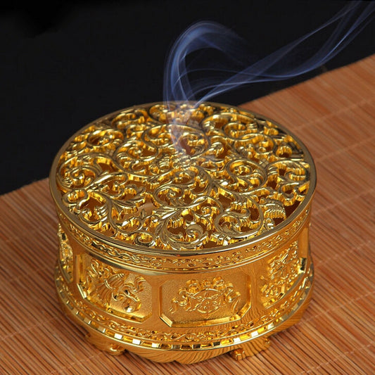 Metal Alloy Incense Burner Buddhism Home Office broker Decor