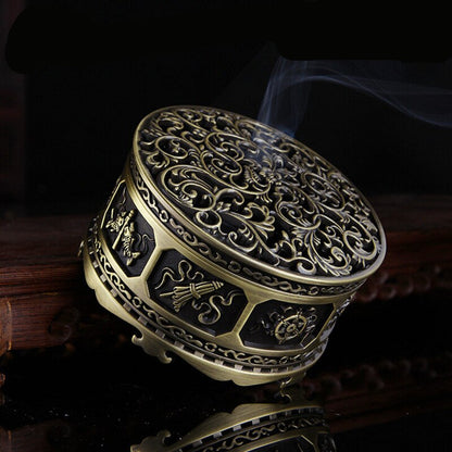 Metal Alloy Incense Burner Buddhism Home Office broker Decor