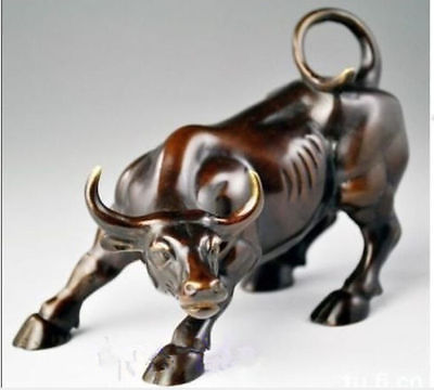 Big Wall Street Bronze Fierce Bull Statue