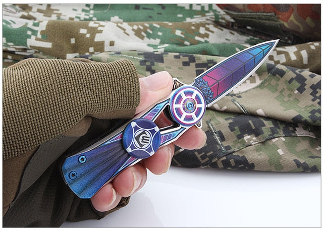 Fidget Spinner tactical knife folding blade