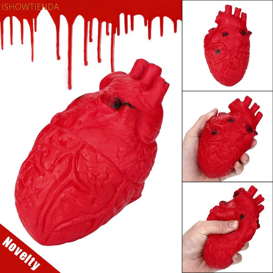 Novelty Silicone Scary Organ Heart Squeeze Toy Stress Reliever
