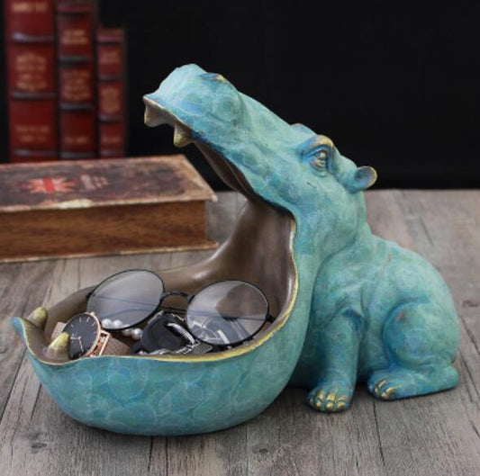 Hippopotamus statue decoration resin artware sculpture statue decor home decoration