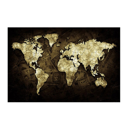 World Map on Money Poster Black and White Posters and Prints Canvas Painting