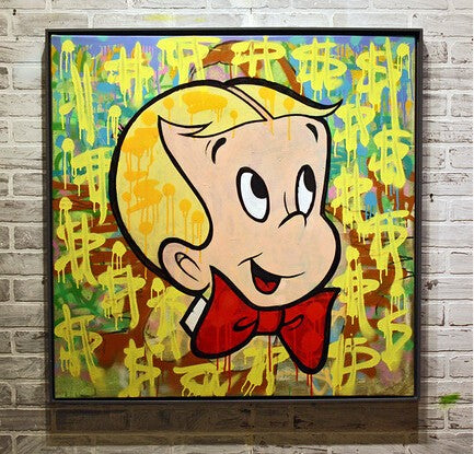 Richie Rich Graffiti money art popular famous artist arts poster hand painted