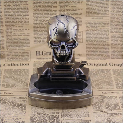 Skull desktop ASHTRAY WITH LIGHTER office decorations