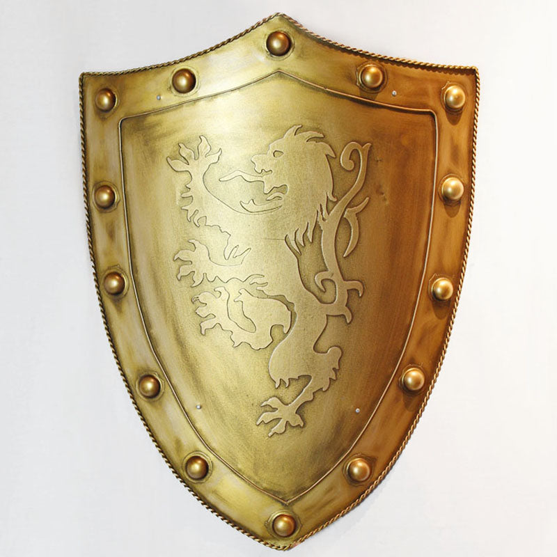 European office wall decoration hanging retro iron shield decorations