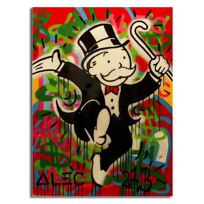Scrooge Monopolyingly Money Cartoon Canvas Painting Print