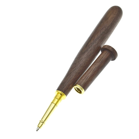 Mini Bat Pen Walnut Wood 0.5 mm Black Ink Ball Pen Pocket-size Mini Wooden Luxury Office Accessories