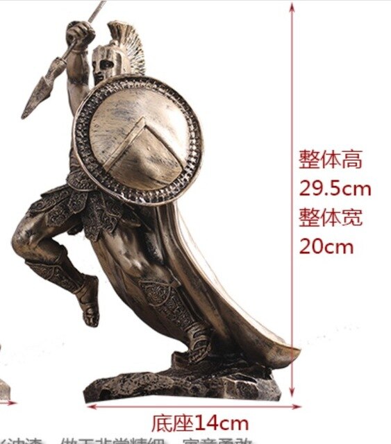 European ancient warrior handcrafted Greek artwork statue