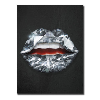 Poster and Print Picture Sexy Money Lips Painting Wall Pictures for Living Room Home Decor No Frame Canvas Painting Wall art
