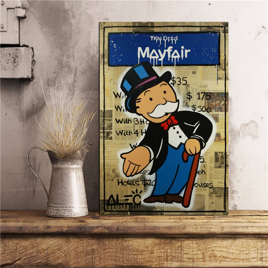 Monopoly Invest On Mayfair Wall Art Canvas Posters Prints Painting Wall Pictures