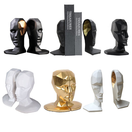 Elegant European High-Grade Office Decorations Human Face Bookends