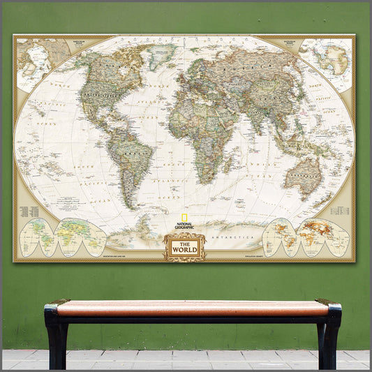 large size canvas Painting of the world, executive wall art